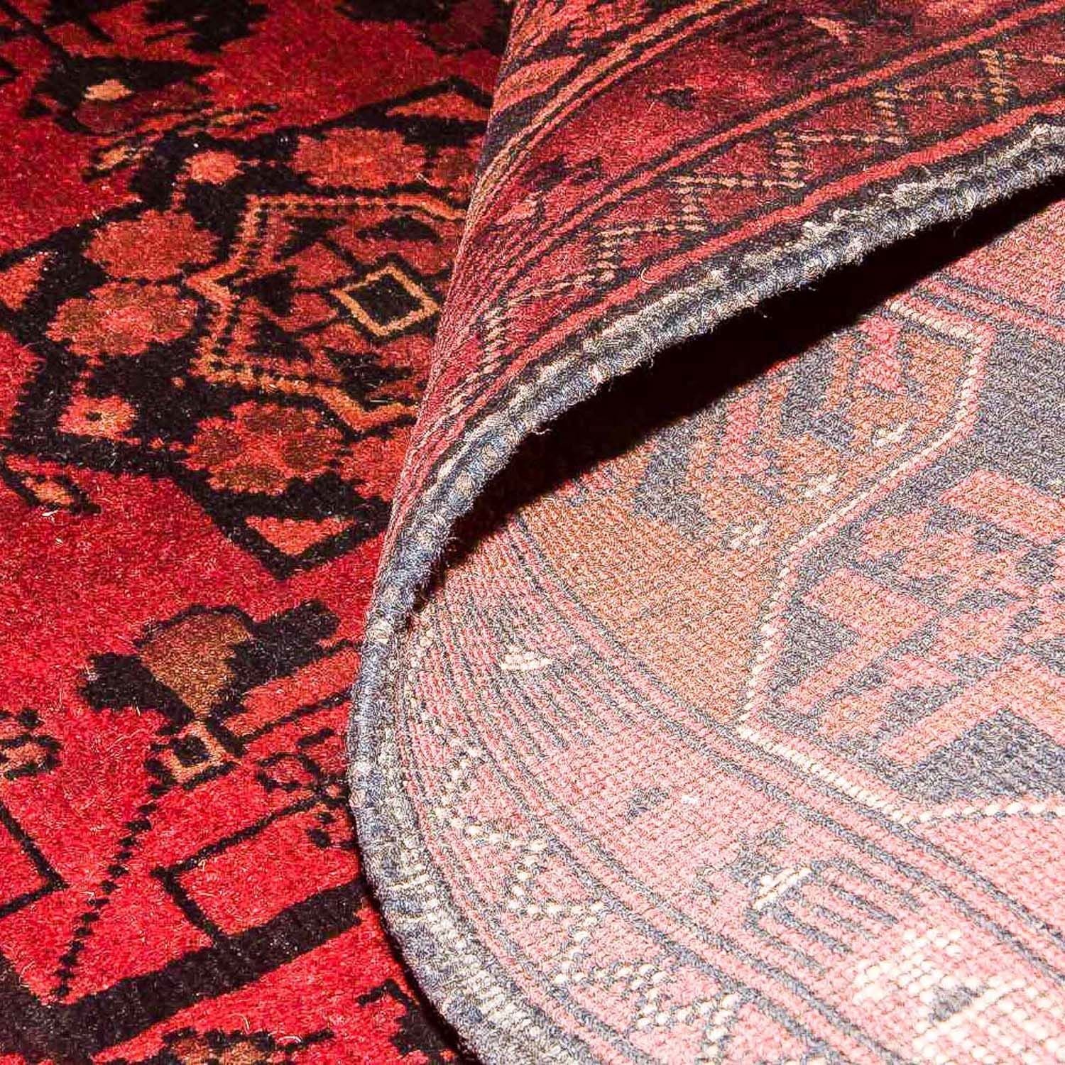 Alfombra afgana - Kunduz - 138 x 96 cm - rojo