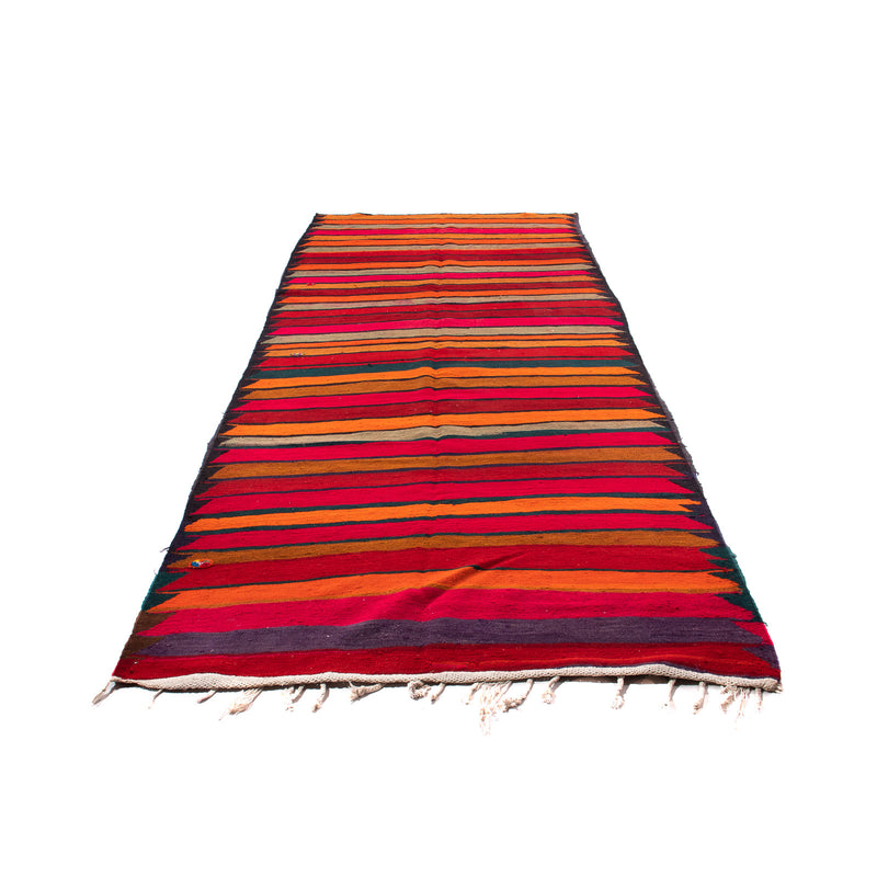 Alfombra de pasillo Alfombra Kelim - Antigua - 350 x 150 cm - multicolor