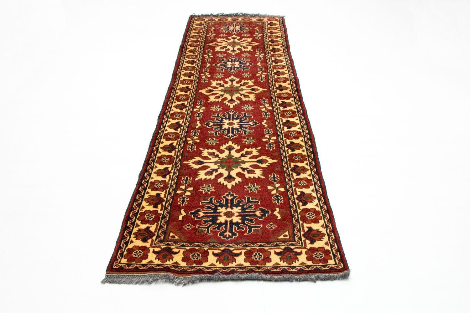 Alfombra de pasillo Alfombra afgana - Hatschlu - 297 x 84 cm - rojo