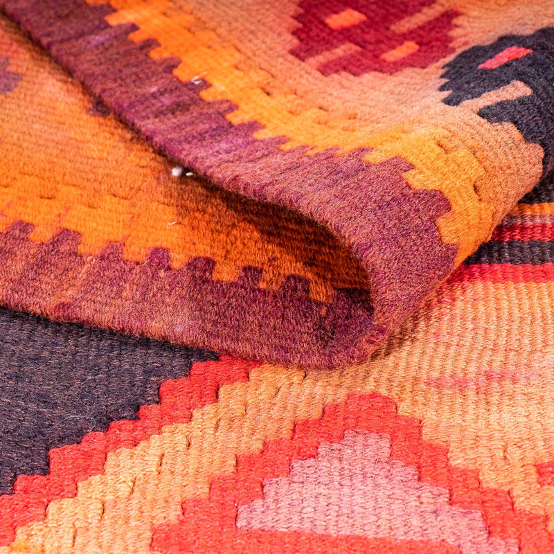 Alfombra de pasillo Alfombra Kelim - Antigua - 360 x 140 cm - multicolor