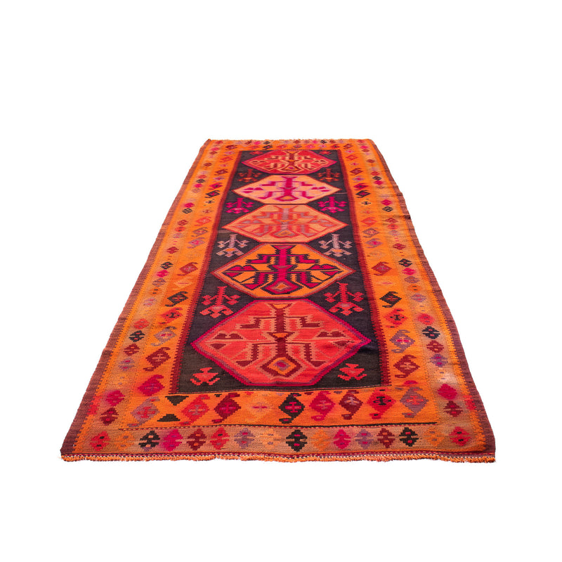 Alfombra de pasillo Alfombra Kelim - Antigua - 360 x 140 cm - multicolor