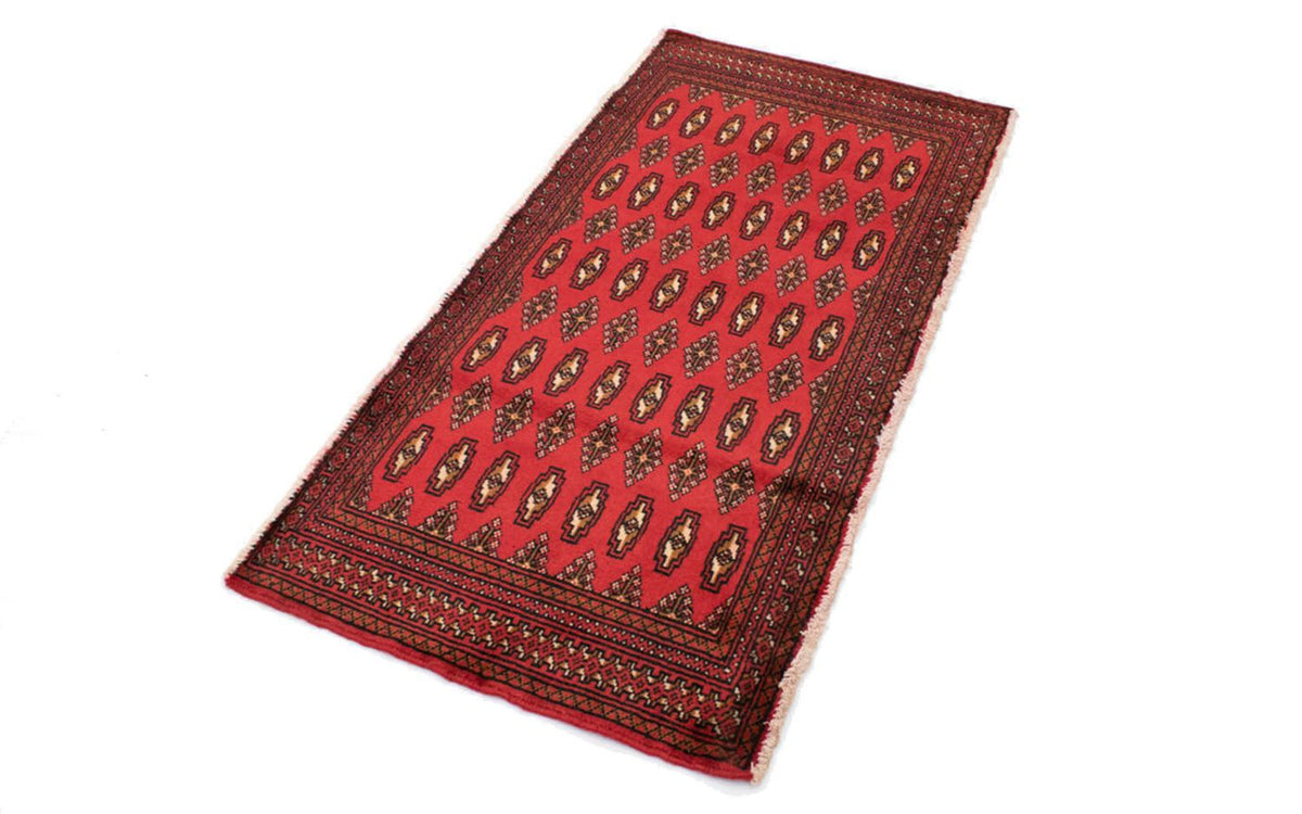 Alfombra Turkaman - 130 x 60 cm - rojo