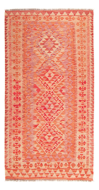 Alfombra Kelim - Splash - 185 x 101 cm - rojo claro