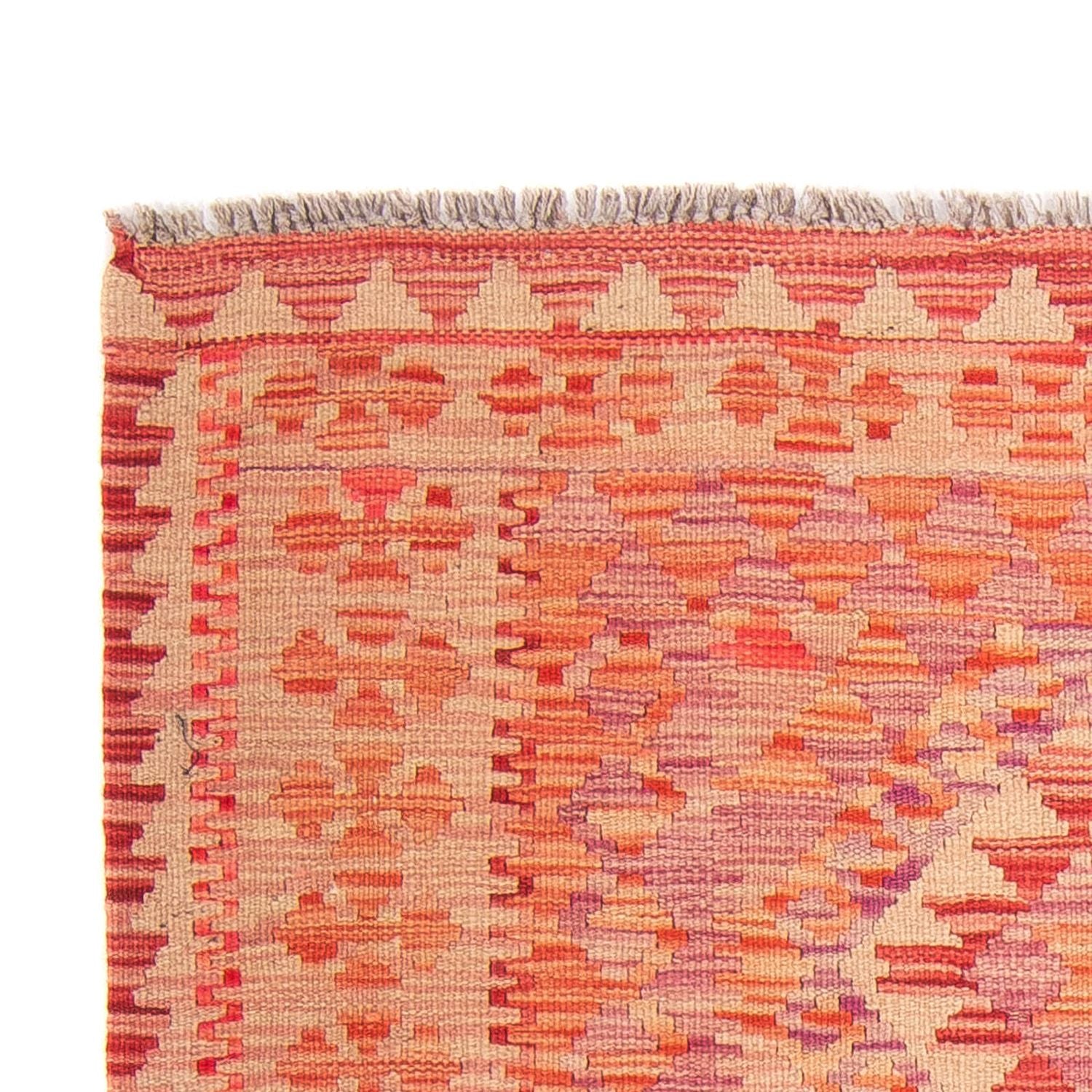 Alfombra Kelim - Splash - 185 x 101 cm - rojo claro