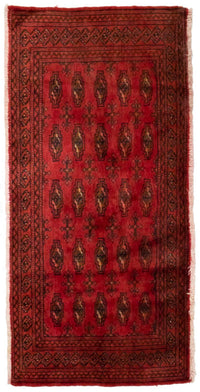 Alfombra Turkaman - 130 x 60 cm - rojo