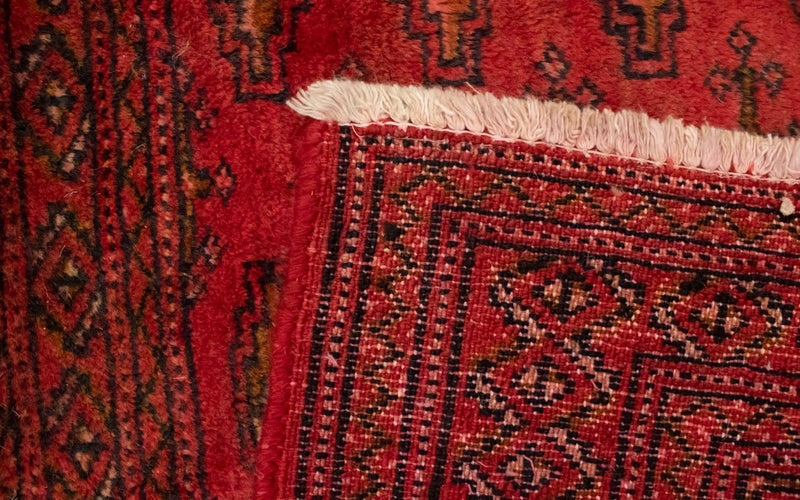 Alfombra Turkaman - 130 x 60 cm - rojo