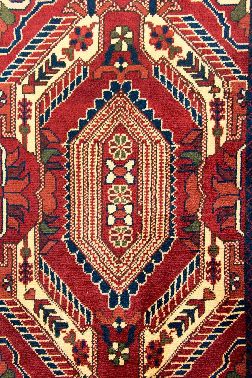 Alfombra de pasillo Alfombra afgana - Hatschlu - 307 x 83 cm - rojo