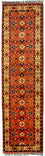 Alfombra de pasillo Alfombra afgana - Hatschlu - 305 x 84 cm - naranja
