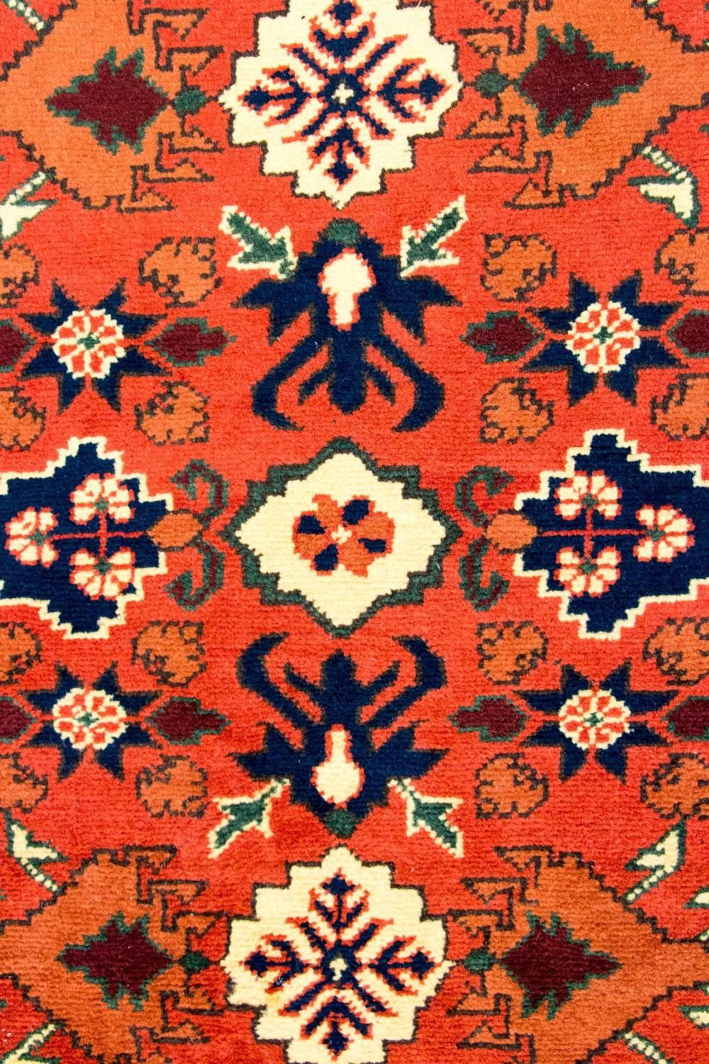 Alfombra de pasillo Alfombra afgana - Hatschlu - 305 x 84 cm - naranja