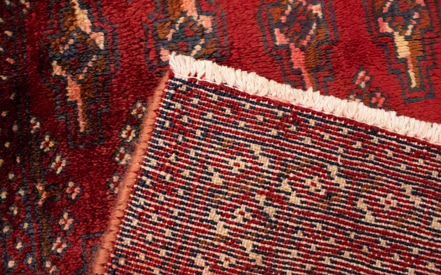 Alfombra Turkaman - 130 x 60 cm - rojo