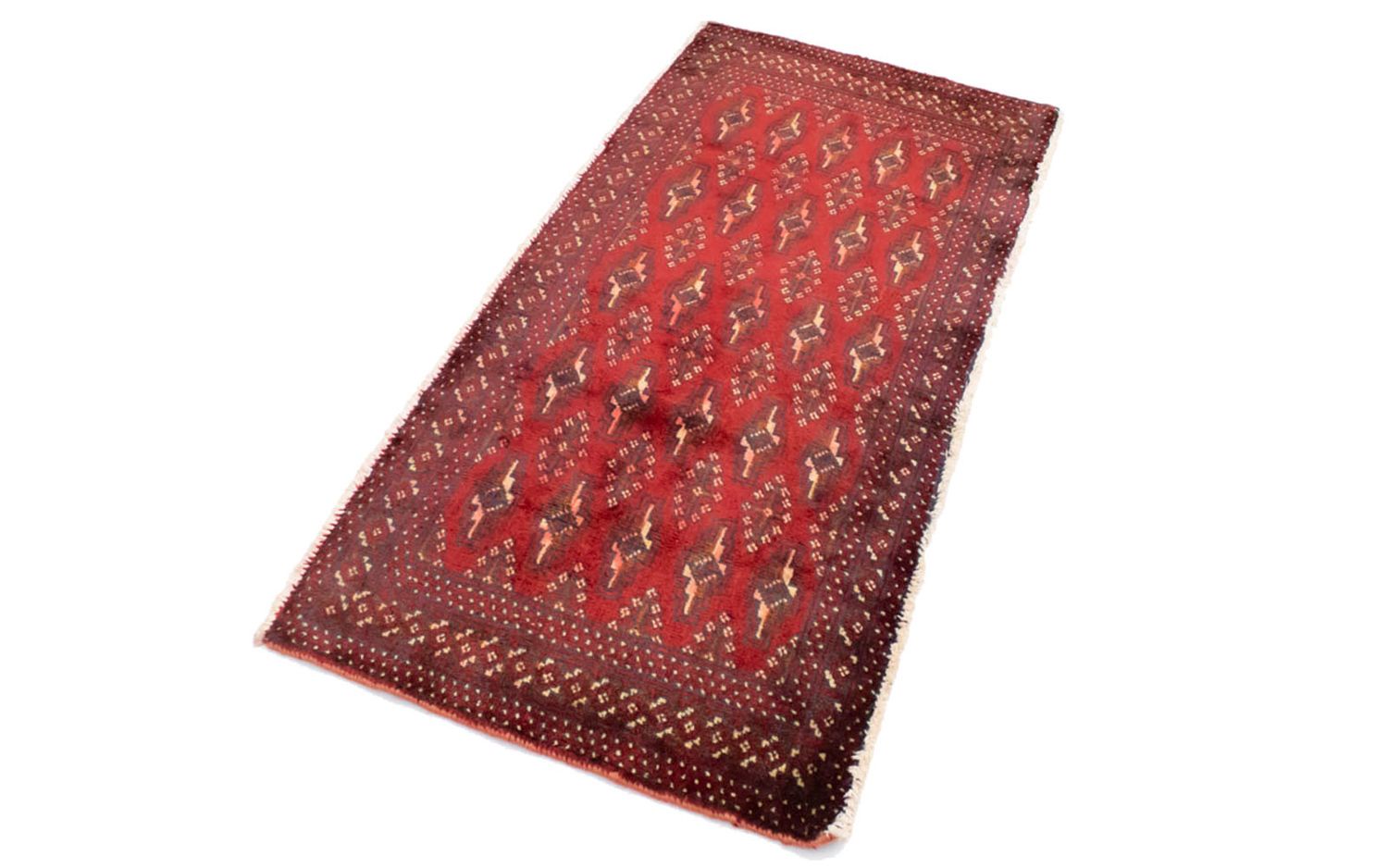 Alfombra Turkaman - 130 x 60 cm - rojo