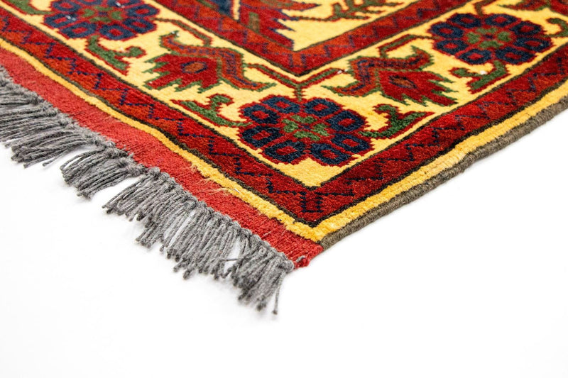 Alfombra de pasillo Alfombra afgana - Hatschlu - 304 x 80 cm - rojo