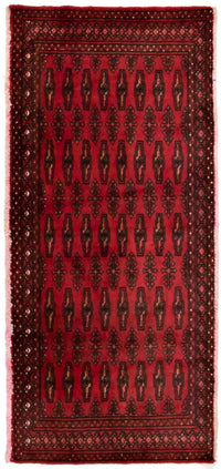 Alfombra Turkaman - 130 x 60 cm - rojo