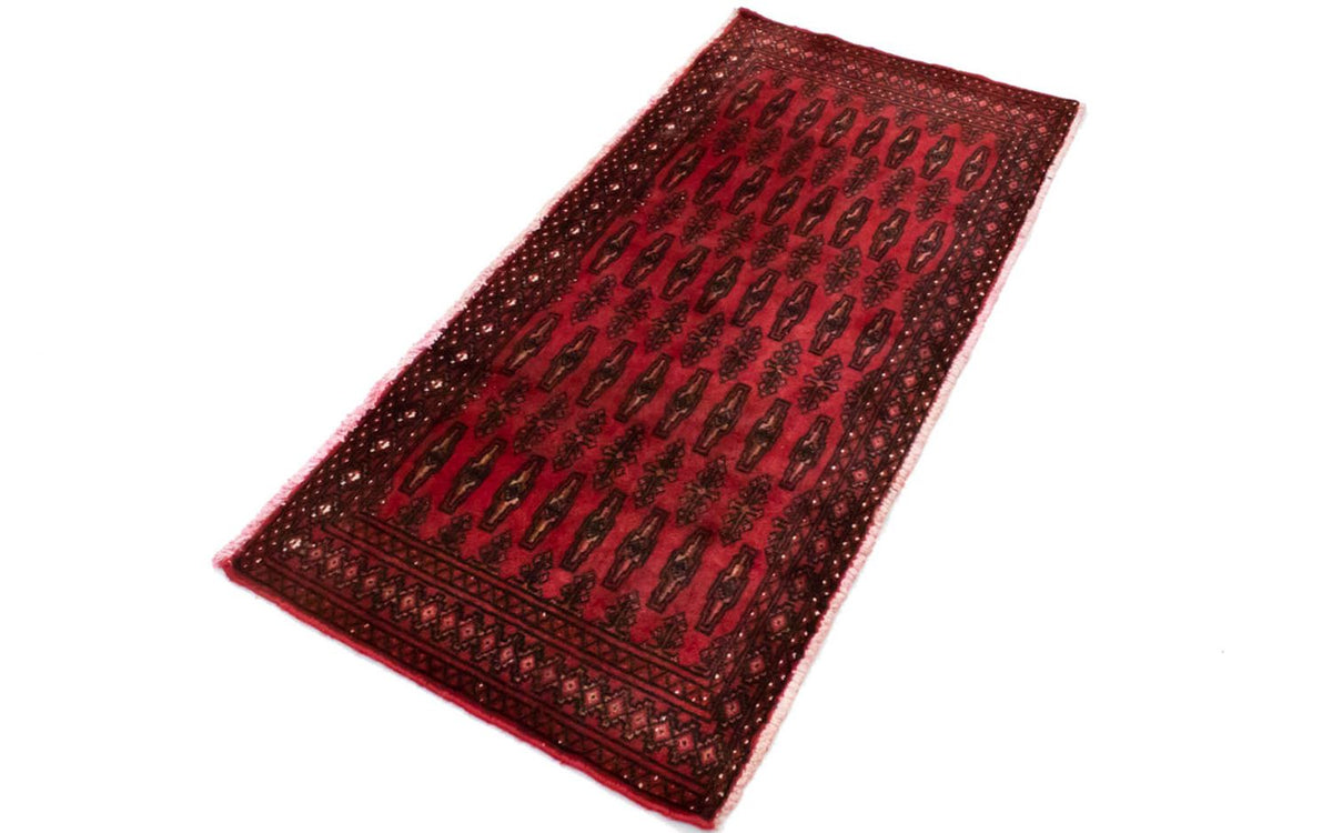 Alfombra Turkaman - 130 x 60 cm - rojo