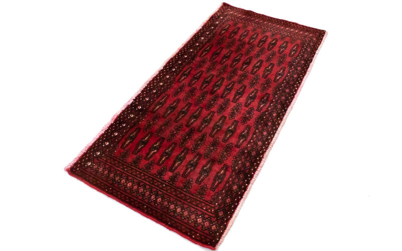 Alfombra Turkaman - 130 x 60 cm - rojo