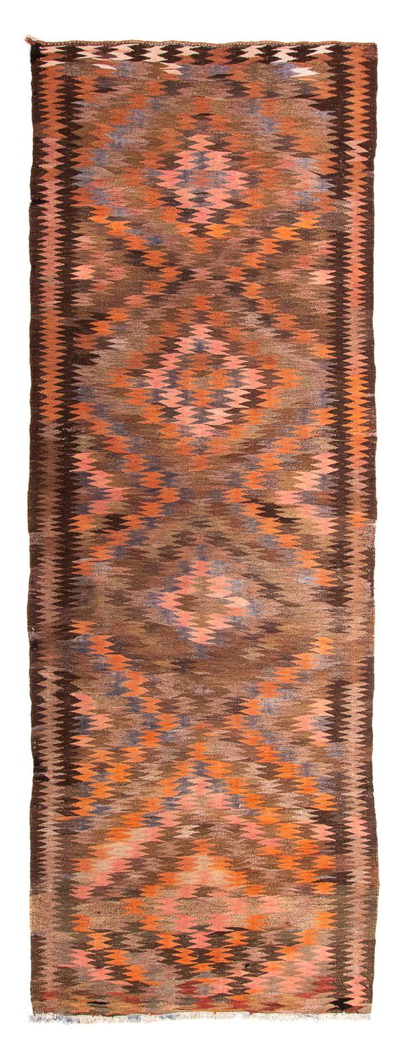 Alfombra de pasillo Alfombra Kelim - Antigua - 380 x 140 cm - multicolor