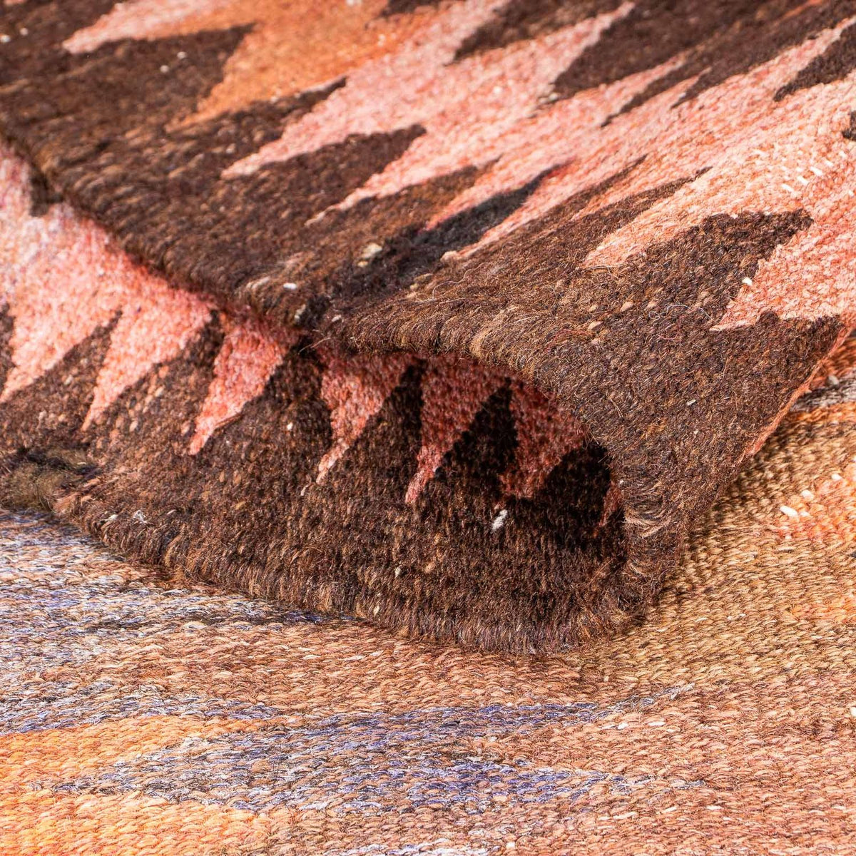 Alfombra de pasillo Alfombra Kelim - Antigua - 380 x 140 cm - multicolor