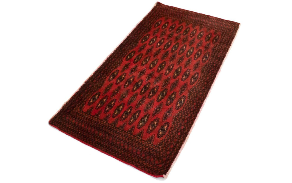 Alfombra Turkaman - 130 x 60 cm - rojo