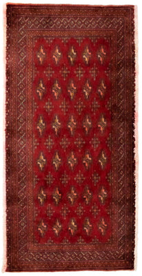 Alfombra Turkaman - 130 x 60 cm - rojo