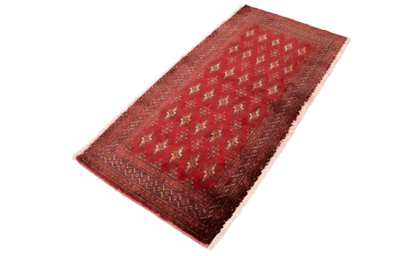 Alfombra Turkaman - 130 x 60 cm - rojo