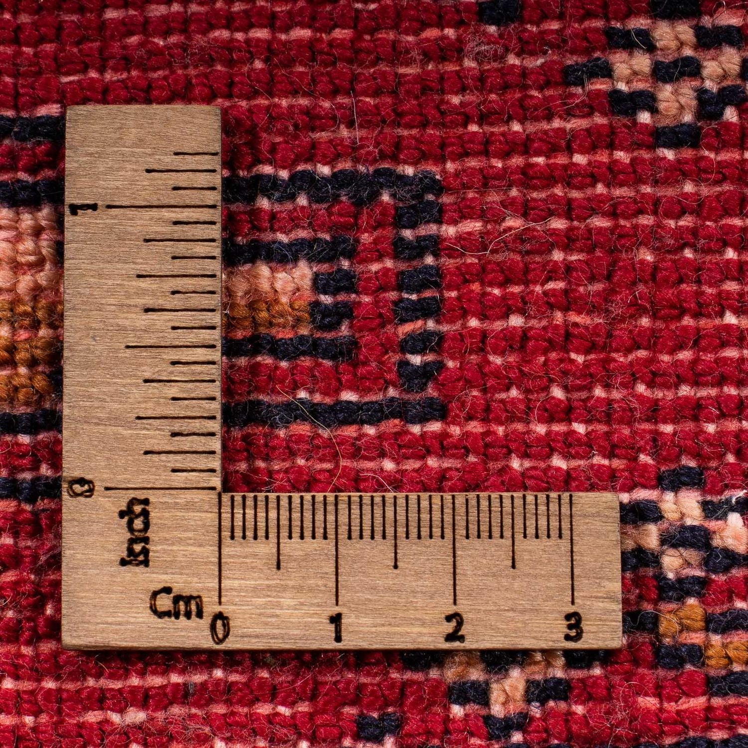 Alfombra Turkaman - 130 x 60 cm - rojo oscuro