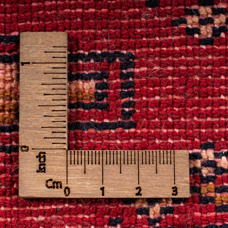 Alfombra Turkaman - 130 x 60 cm - rojo oscuro