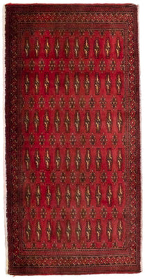 Alfombra Turkaman - 130 x 60 cm - rojo