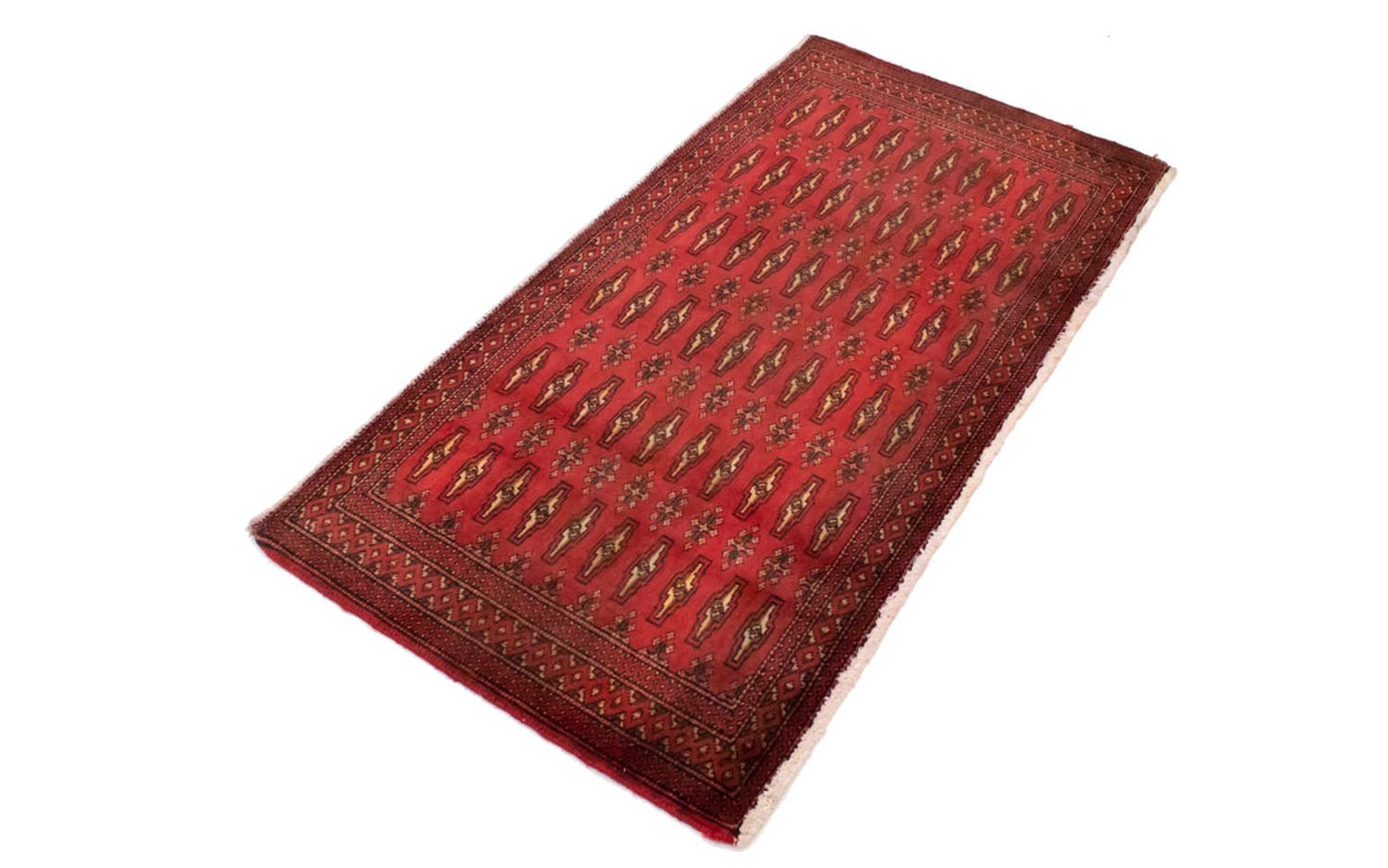 Alfombra Turkaman - 130 x 60 cm - rojo