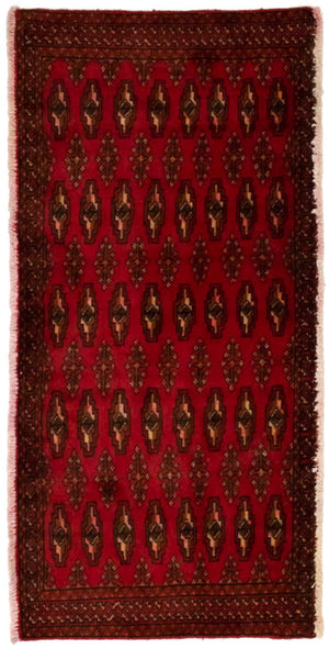 Alfombra Turkaman - 130 x 60 cm - rojo