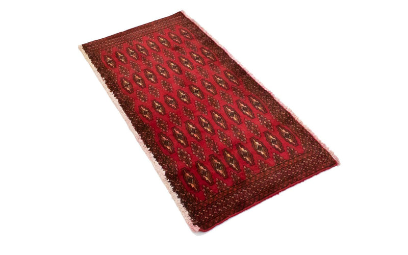 Alfombra Turkaman - 130 x 60 cm - rojo