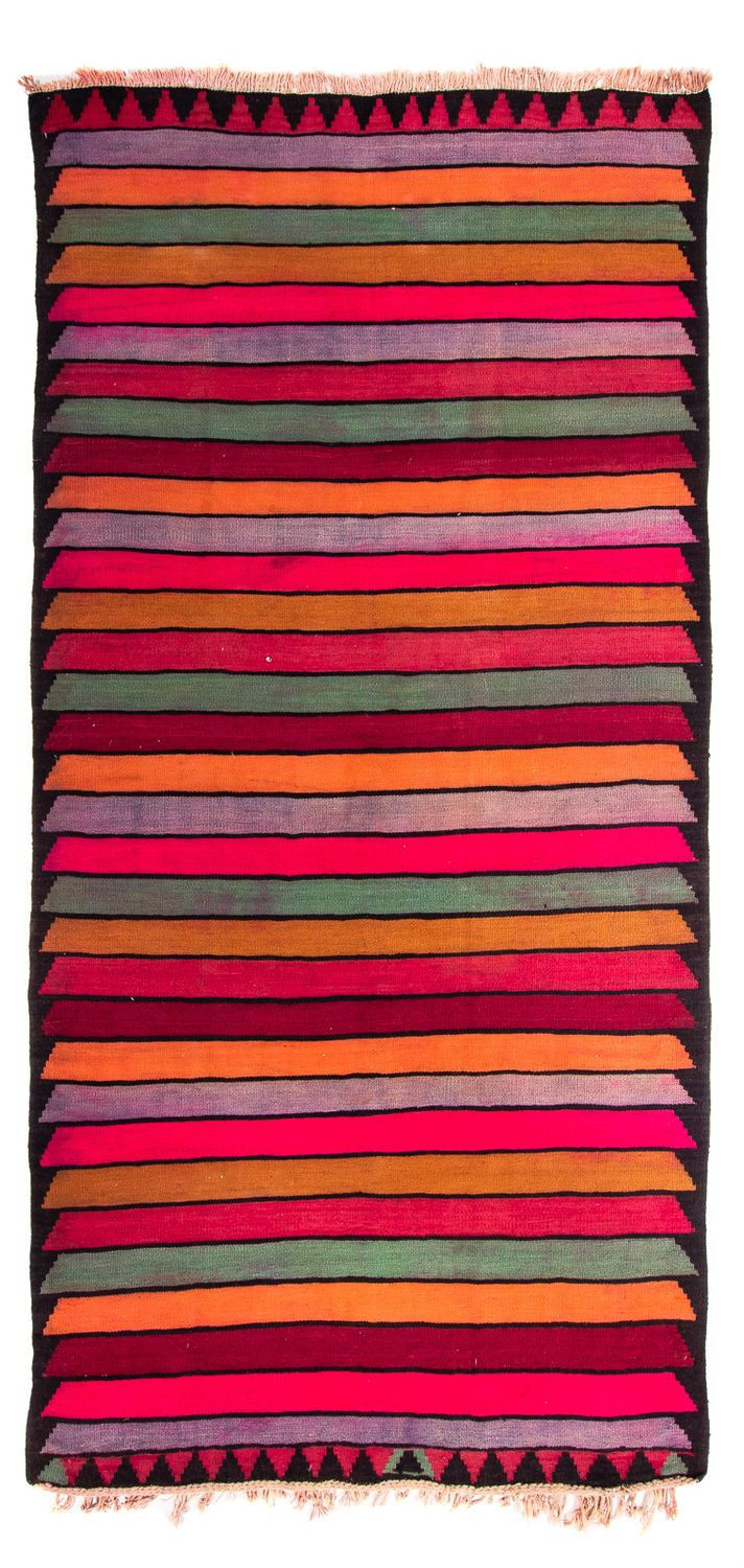 Alfombra de pasillo Alfombra Kelim - Antigua - 330 x 150 cm - multicolor