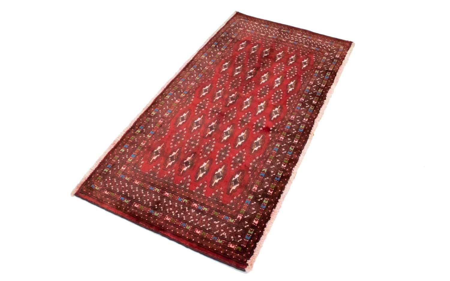 Alfombra Turkaman - 130 x 60 cm - rojo