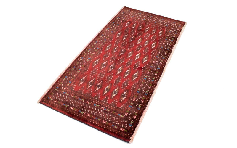 Alfombra Turkaman - 130 x 60 cm - rojo