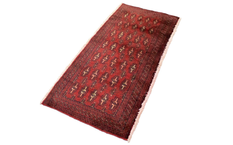 Alfombra Turkaman - 130 x 60 cm - rojo
