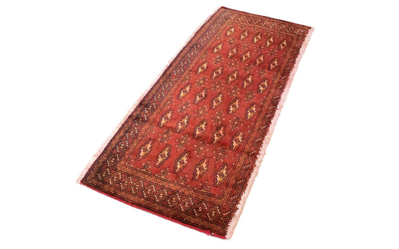 Alfombra Turkaman - 130 x 60 cm - rojo