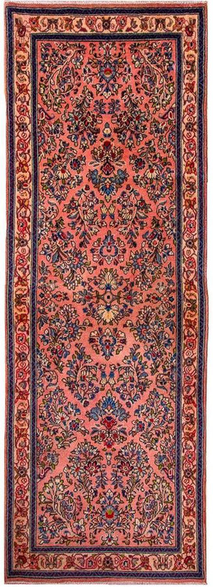 Alfombra de pasillo Alfombra persa - Clásica - 218 x 79 cm - rosa