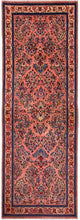 Alfombra de pasillo Alfombra persa - Clásica - 218 x 79 cm - rosa