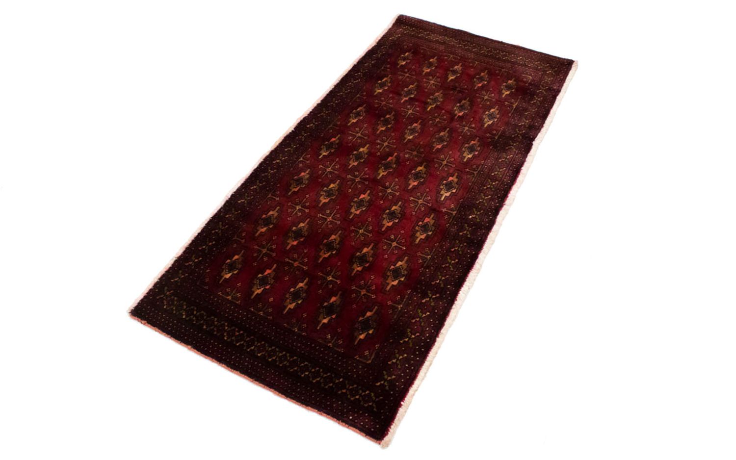 Alfombra Turkaman - 130 x 60 cm - rojo