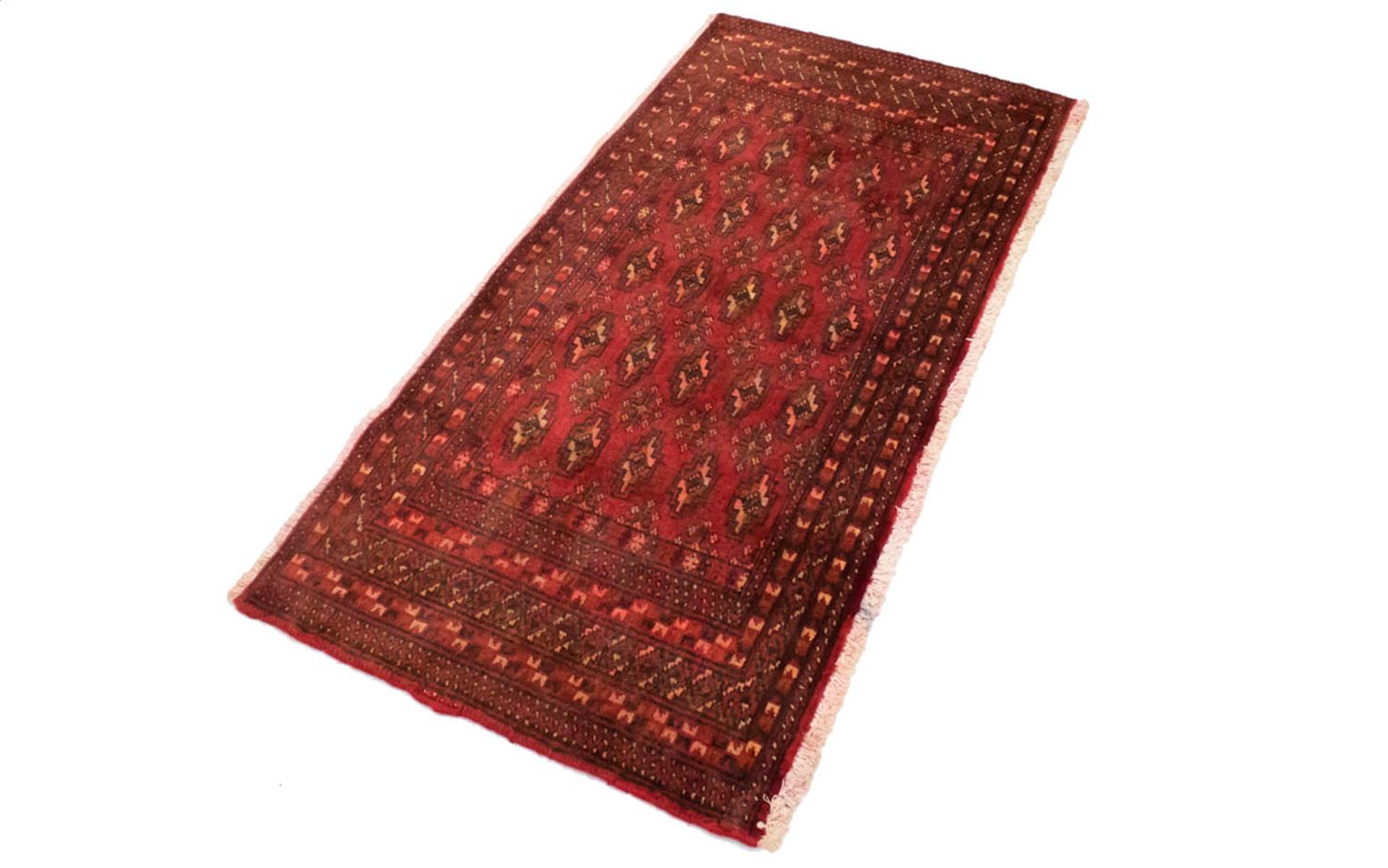 Alfombra Turkaman - 130 x 60 cm - rojo