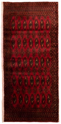 Alfombra Turkaman - 130 x 60 cm - rojo
