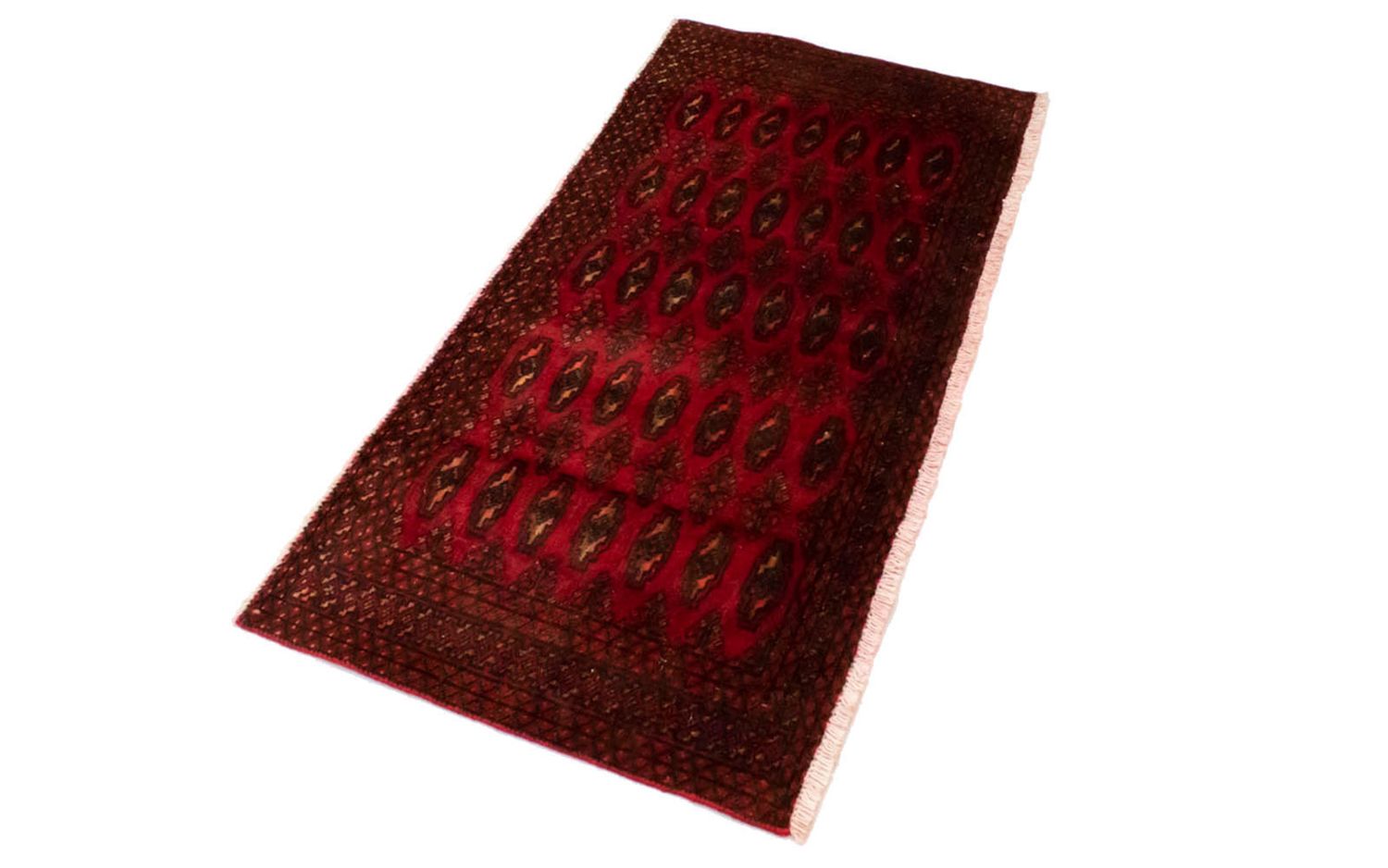 Alfombra Turkaman - 130 x 60 cm - rojo