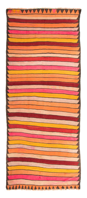 Alfombra de pasillo Alfombra Kelim - Antigua - 370 x 160 cm - multicolor