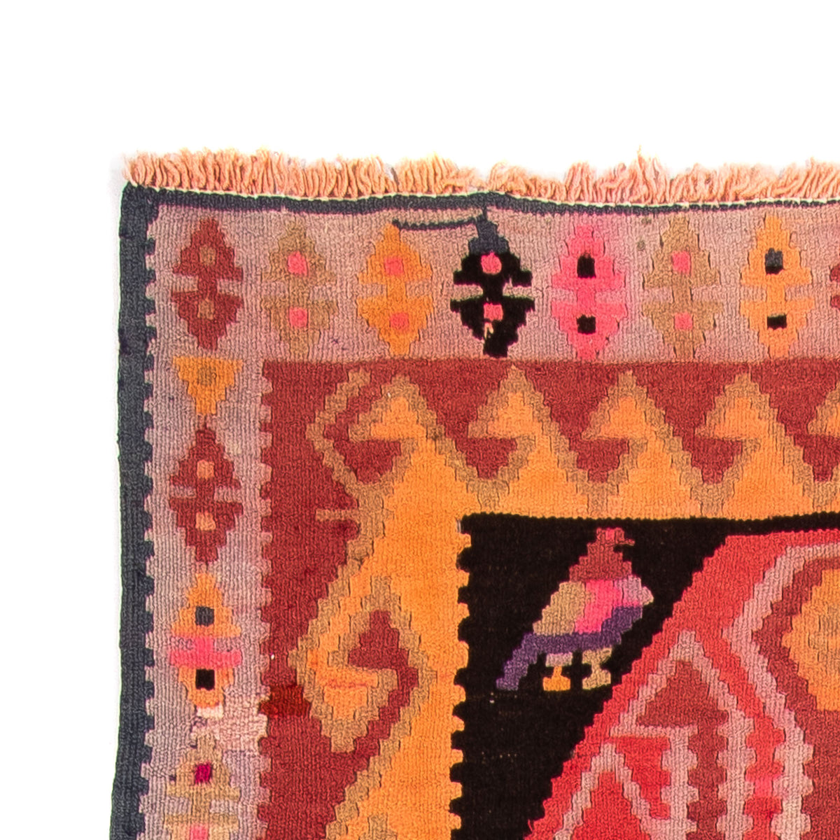 Alfombra de pasillo Alfombra Kelim - Antigua - 265 x 110 cm - multicolor