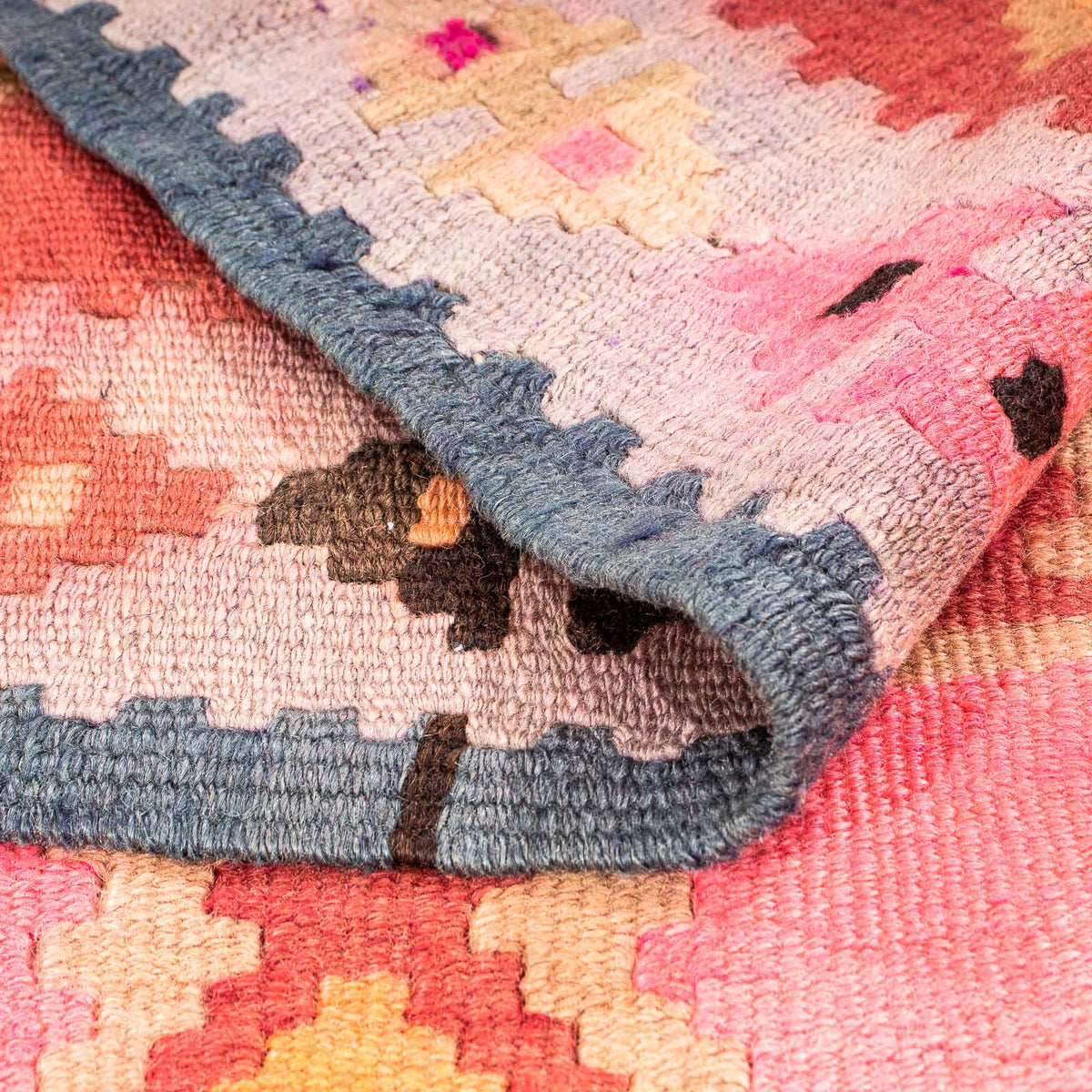 Alfombra de pasillo Alfombra Kelim - Antigua - 265 x 110 cm - multicolor