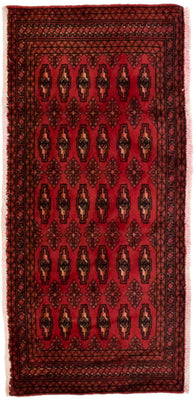 Alfombra Turkaman - 130 x 60 cm - rojo