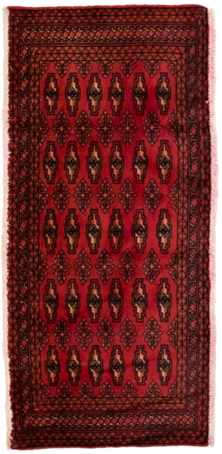 Alfombra Turkaman - 130 x 60 cm - rojo