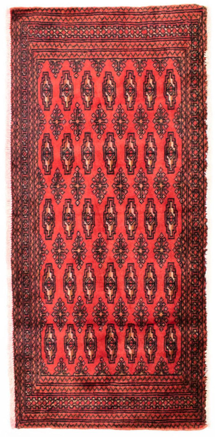 Alfombra Turkaman - 130 x 60 cm - rojo