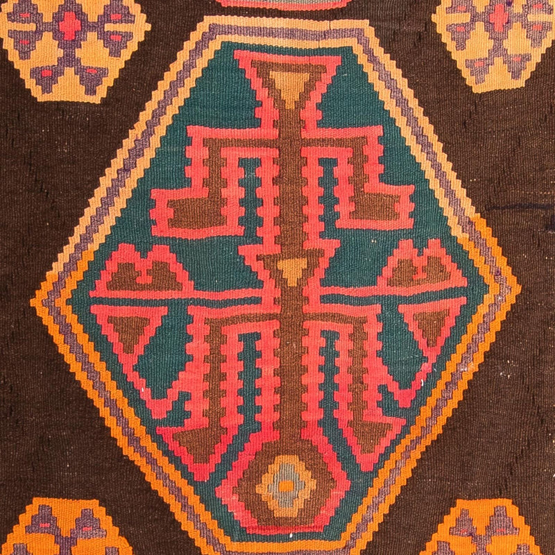 Alfombra de pasillo Alfombra Kelim - Antigua - 330 x 155 cm - multicolor