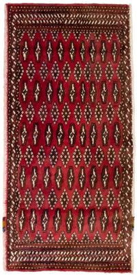 Alfombra Turkaman - 130 x 60 cm - rojo