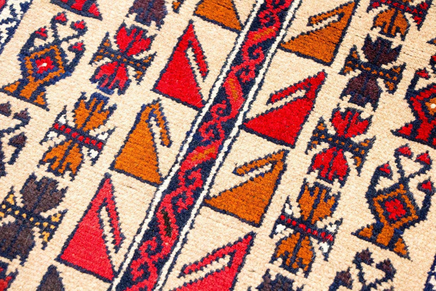 Alfombra Belutsch - 126 x 79 cm - rojo